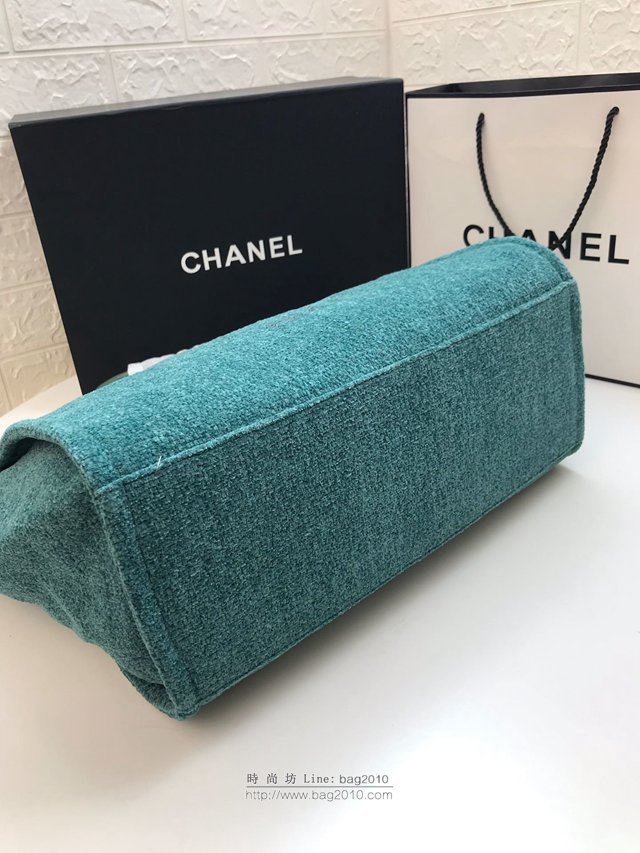 Chanel女包 66941 香奈兒大號沙灘牛仔帆布包 chanel deauville春夏迪拜度假系列經典購物袋 春夏竹藤帆布包  djc3150